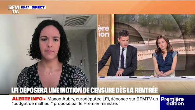 Hypothèse d'une nouvelle dissolution: “À chaque fois qu’il y a un blocage, le meilleur moyen c’est de s’en remettre aux urnes”, martèle Manon Aubry (LFI)