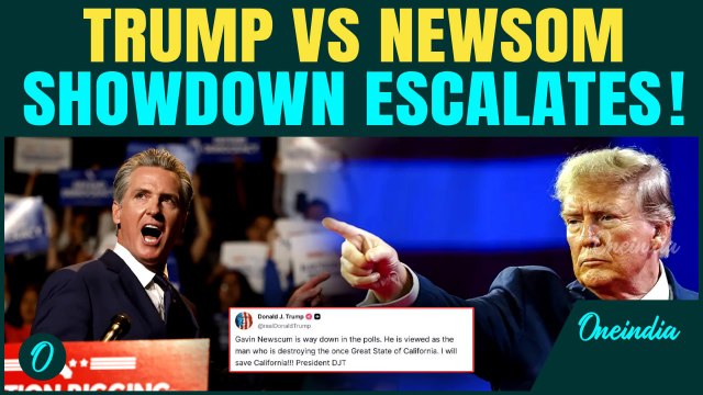 ‘Newscum is Destroying California’ | Trump hits out at Newsom as California Guv’s ratings Skyrocket