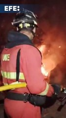 Trabajo intenso nocturno en el incendio de Porto (Zamora) que se acerca a Ribadelago
