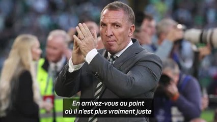 Celtic - Rodgers réagit aux chants des supporters avec humour