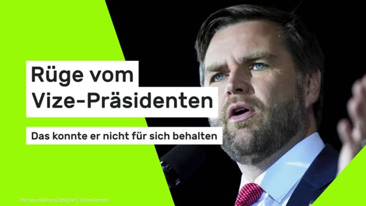Rüge vom Vize-Präsidenten - Das konnte er nicht für sich behalten