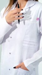 Özel kesim kadın doktor hemşire önlüğü beyaz - Çamdalı İş Elbiseleri