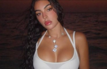 Georgina Rodriguez flaunts curvy figure in tight white two-piece