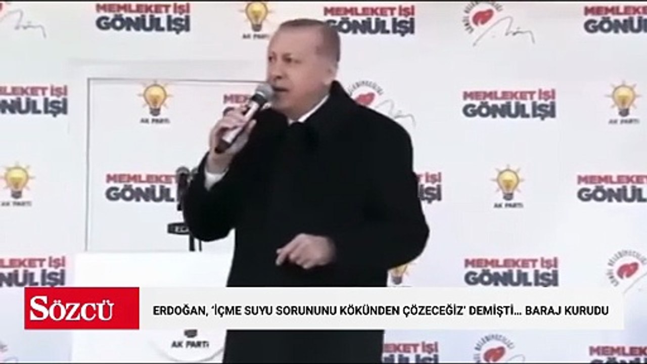 Erdoğan, ‘içme suyu sorununu kökünden çözeceğiz’ demişti… Baraj kurudu