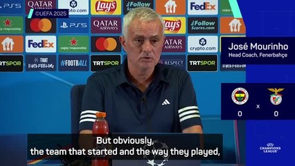 Benfica were negative in UCL stalemate - Mourinho
