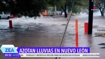 Las fuertes lluvias provocan caos en Nuevo León