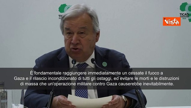 Guterres (Onu): Fondamentale l'immediato cessate il fuoco a Gaza