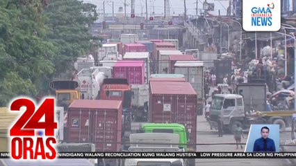 Pila ng mga truck dahil sa technical glitch sa Manila Int'l Container Terminal, nagpabigat ng traffic | 24 Oras