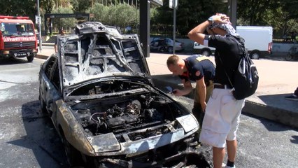 Beşiktaş’ta 2 ay önce aldığı araç alev alev yandı: 'Hayalimdeki arabaydı'