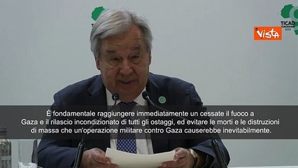 Guterres (Onu): "Fondamentale l'immediato cessate il fuoco a Gaza"