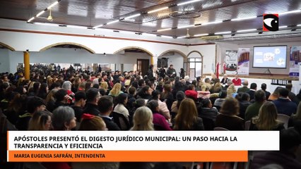 Apóstoles presentó el Digesto Jurídico Municipal