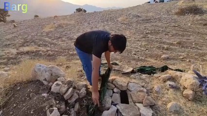 Part 8 | Construction of toilet using stone_ wood_ soil_ etc.  by me and my wife