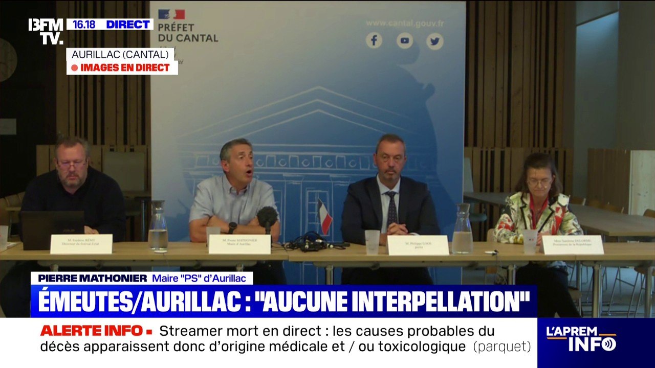Affrontements à Aurillac: "C'est la France qu'ils attaquaient", assure Pierre Mathonier, maire PS de la ville, qui dénonce également "un projet de destruction"