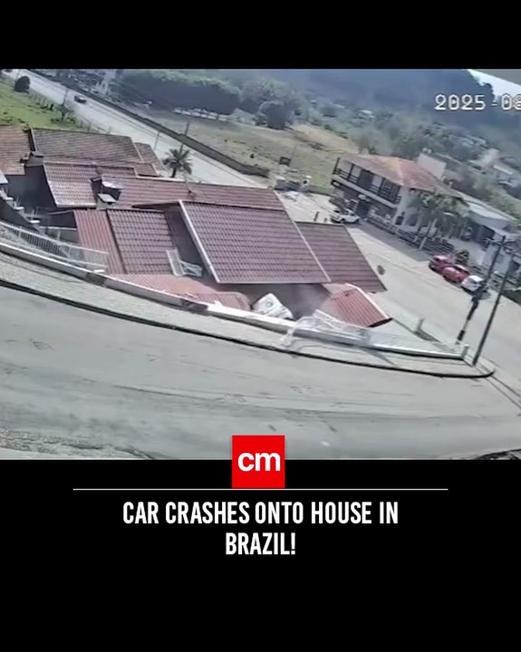 🚗💥 Car Crashes onto House in Brazil!