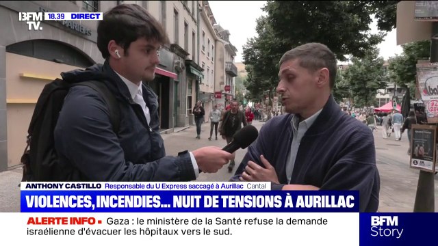 Affrontements à Aurillac: Je suis résigné , déplore Anthony Castillo, responsable du U Express saccagé dans la ville