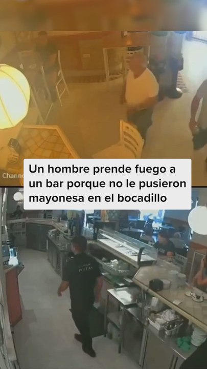 Detienen a un hombre tras prender fuego a un bar donde no le pusieron mayonesa en el bocadillo