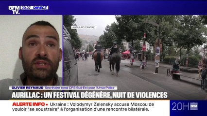 Affrontements à Aurillac: Olivier Raynaud, secrétaire zonal CRS Sud-Est pour l'Unsa-Police, indique que les émeutiers sont "des personnes de la mouvance d'extrême gauche"