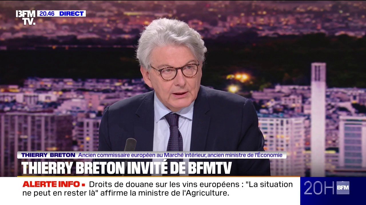 Guerre en Ukraine: "Le plus naïf, c'est Donald Trump", affirme Thierry Breton, ancien commissaire européen au Marché intérieur et ancien ministre de l'Economie