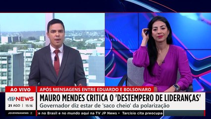 Mauro Mendes reage a áudios entre Bolsonaro e Eduardo | TEMPO REAL