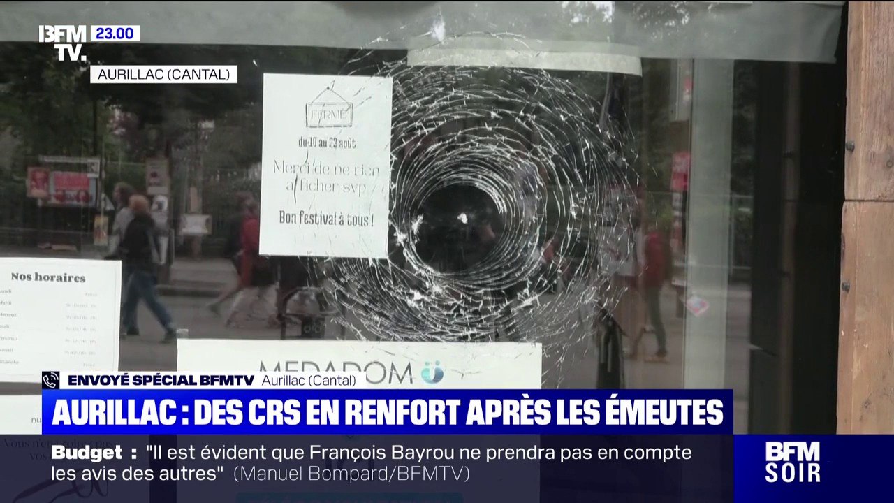 Les CRS en renfort sont arrivés à Aurillac après la dernière nuit d'émeutes