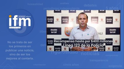 Alcalde de Cali ofreció 400 millones de recompensa tras atentado