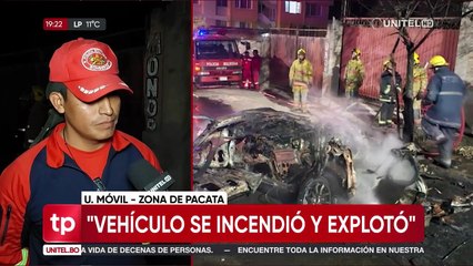 Cochabamba: Vehículo explotó en plena vía pública; dos personas se salvaron