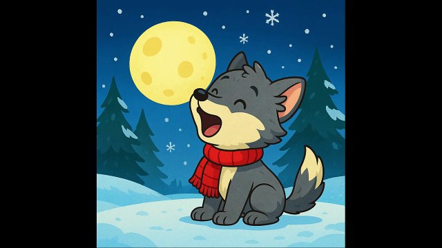 Le petit loup chante à la lune enneigée | North Dakota Fairytales | Contes de fées du Dakota du Nord