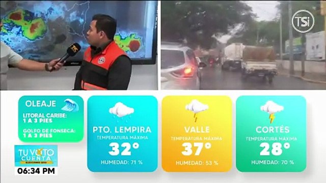Afluencia de lluvias con posibilidad de actividad eléctrica pronostica Cenaos para esta noche