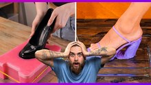 Are These SHOE Restorations and Upgrades GENIUS or TRASH?! 😱👞 The Dudes REACT to 5-Minute Crafts Shoe Hacks