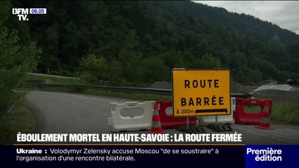 Haute-Savoie: après l'éboulement, la route restera fermée le temps de procéder à des analyses