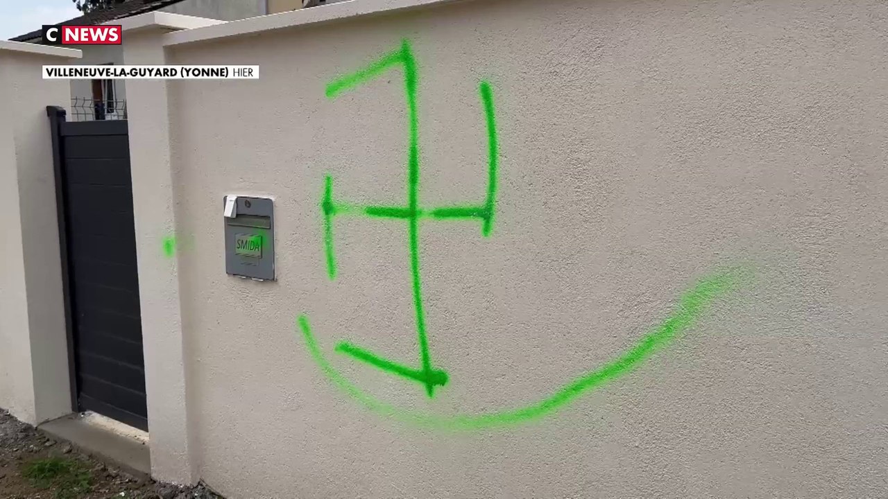 Antisémitisme : une maison taguée d'une croix gammée à Villeneuve-la-Guyard