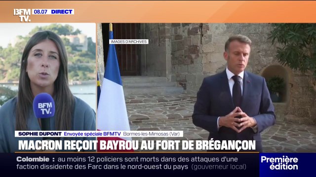Emmanuel Macron a reçu François Bayrou au fort de Brégançon