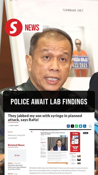 Cops waiting for lab report on substance used in attack on Rafizi's son