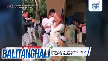Mga estudyante, naglaban sa pang-trio version ng larong paper dance | Balitanghali