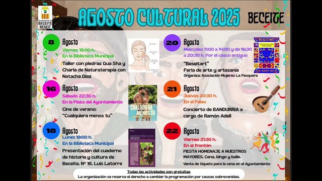 EVENTOS DEL 22 AL 28 DE AGOSTO