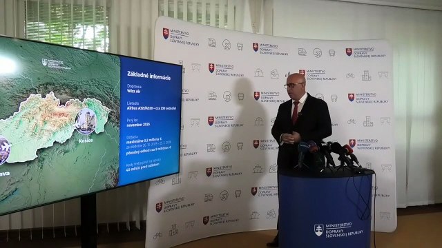 TK ministra dopravy J.Ráža - Nová letecká linka Bratislava- Košice
