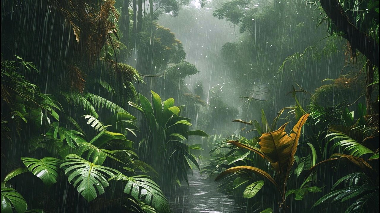 🌧️ Sleepy Cabin Rain Ambience 😴 1 Hour Deep Rest with Nature Storm Sounds 🌲 Relax & Sleep 🎧