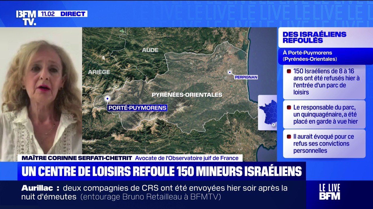 Mineurs israéliens refoulés d'un centre de loisirs: "On franchit un nouveau palier dans la gravité de l'antisémitisme", affirme maître Corinne Serfati-Chetrit, avocate de l'Observatoire juif de France