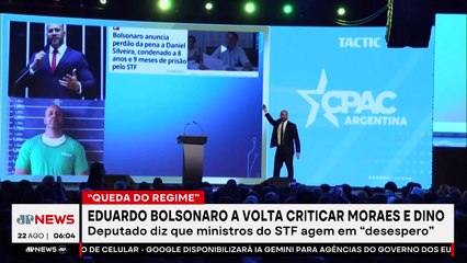 Eduardo Bolsonaro diz que Brasil vive "queda de regime"