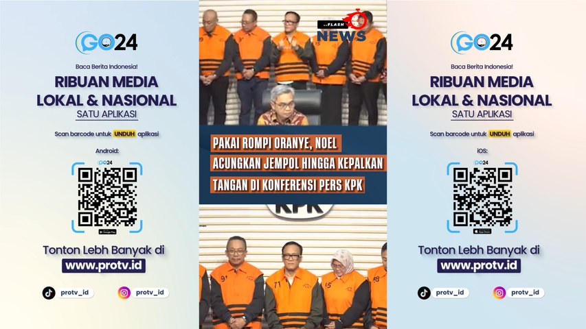 Pakai Rompi Oranye, Noel Acungkan Jempol hingga Kepalkan Tangan di Konferensi Pers KPK