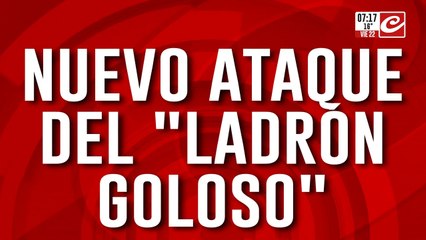 El "ladrón goloso" volvió a atacar y quedó escrachado en las cámaras de seguridad