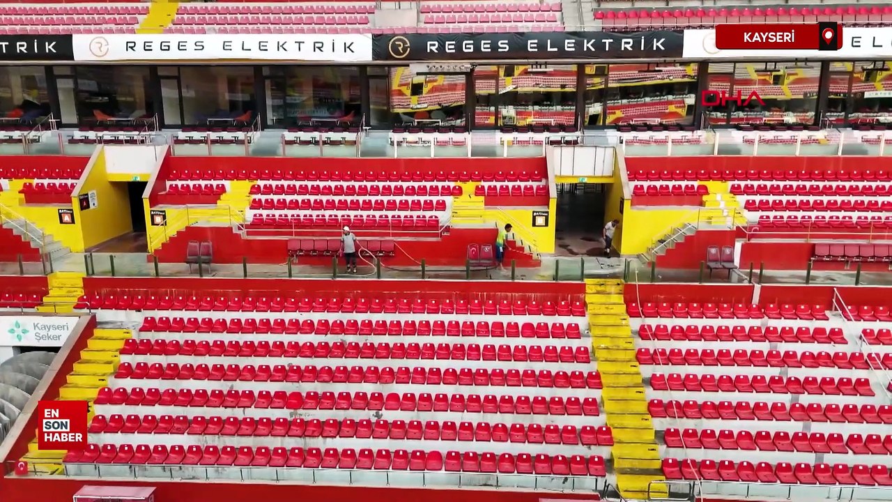 Kayserispor-Galatasaray maçının oynanacağı stadyum hazır hale getirildi