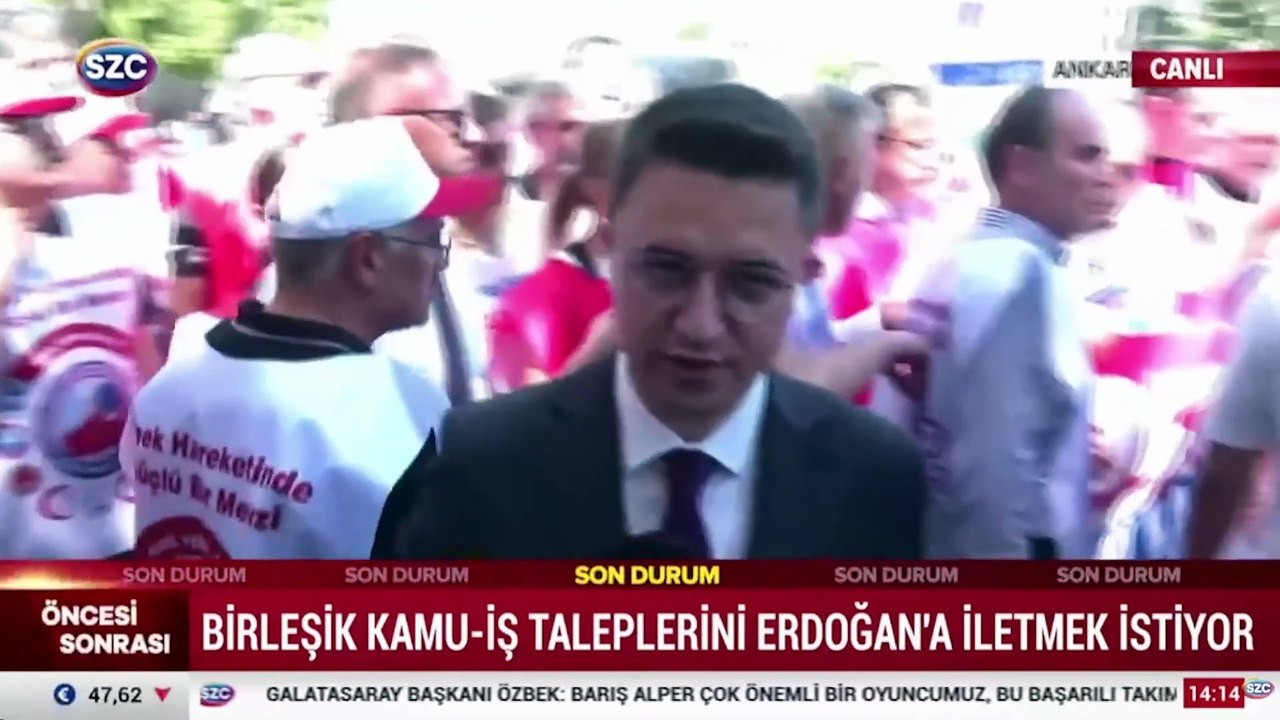 Memurların saray yürüyüşüne barikat engeli