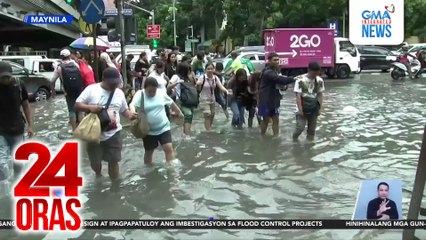 Manila City Hall at iba pang bahagi ng lungsod, binaha; maraming sasakyan at pasahero ang stranded | 24 Oras