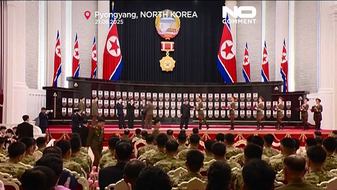 Kim Jong Un leitet Zeremonie in Pjöngjang für Truppen, die in der Ukraine kämpften