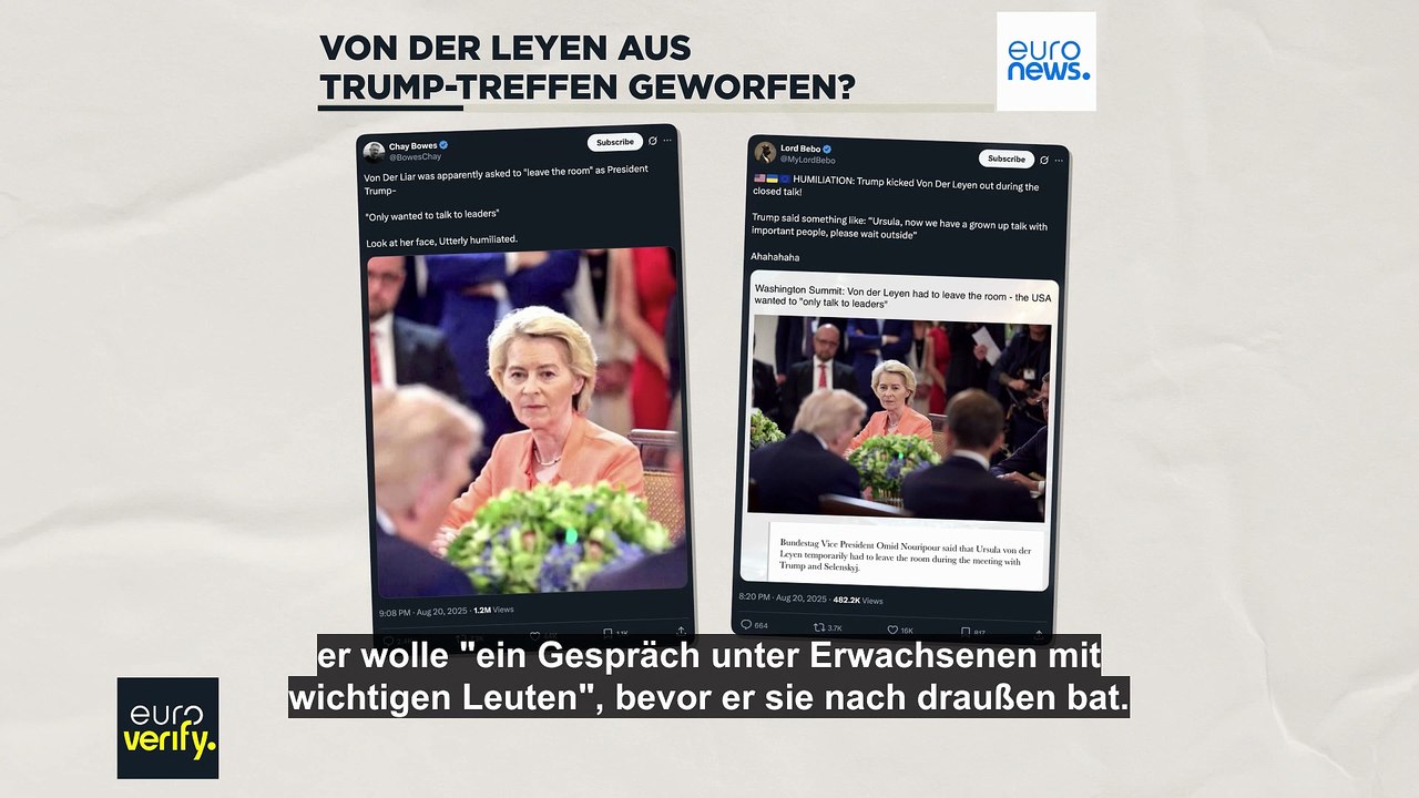 Wurde von der Leyen aus dem Treffen mit Trump geworfen?