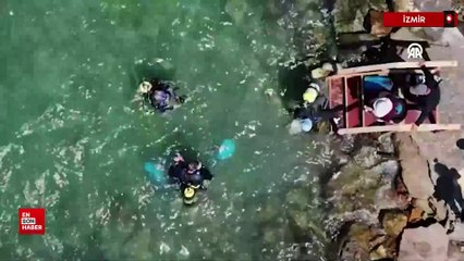 Dalgıç arkeologlar, Urla’da 7 bin yıllık limanda yeni keşifler için dalıyor