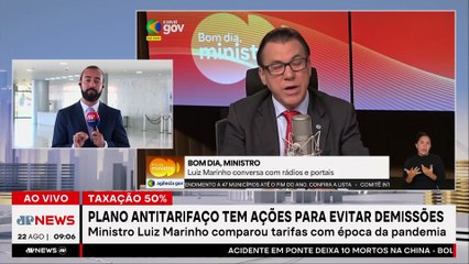 Luiz Marinho: Medidas contra tarifaço visam evitar demissões; Ghani analisa