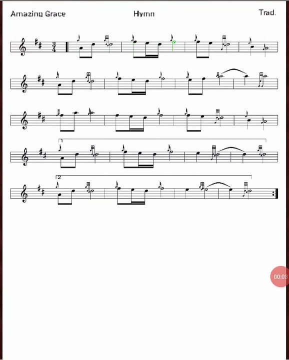 How to play Amazing Grace with Music bagpipes famous scotish tune amazinggrace
