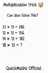 Unleash the Ultimate Multiplication Trick: Master 18 × 13 in Seconds! 💥😎